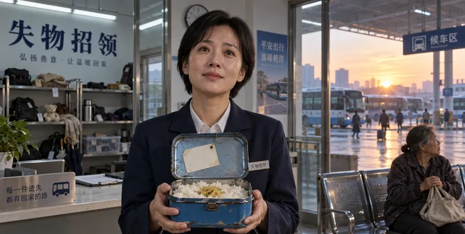 失物站的蓝色饭盒:蓝色饭盒每周回来,母亲只敢坐在站外