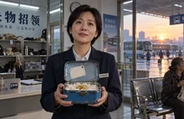 失物站的蓝色饭盒